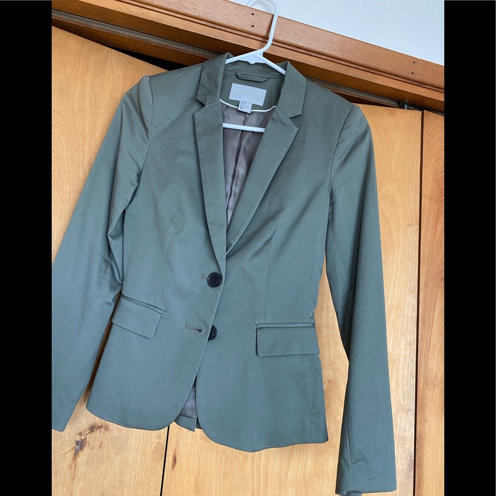 H&M olive green business blazer
